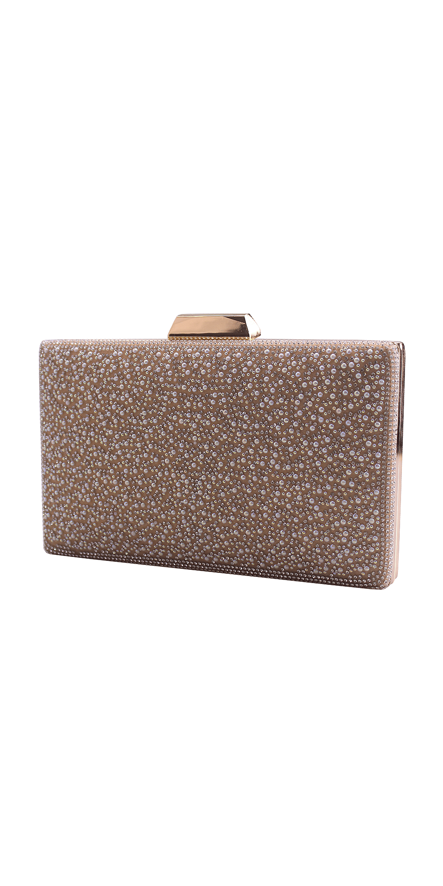 Camille La Vie Mini Pearl and Shimmer Box Handbag OS / nude