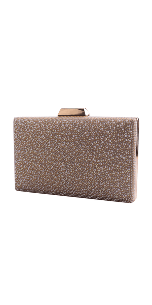 Mini Pearl and Shimmer Box Handbag Image 1