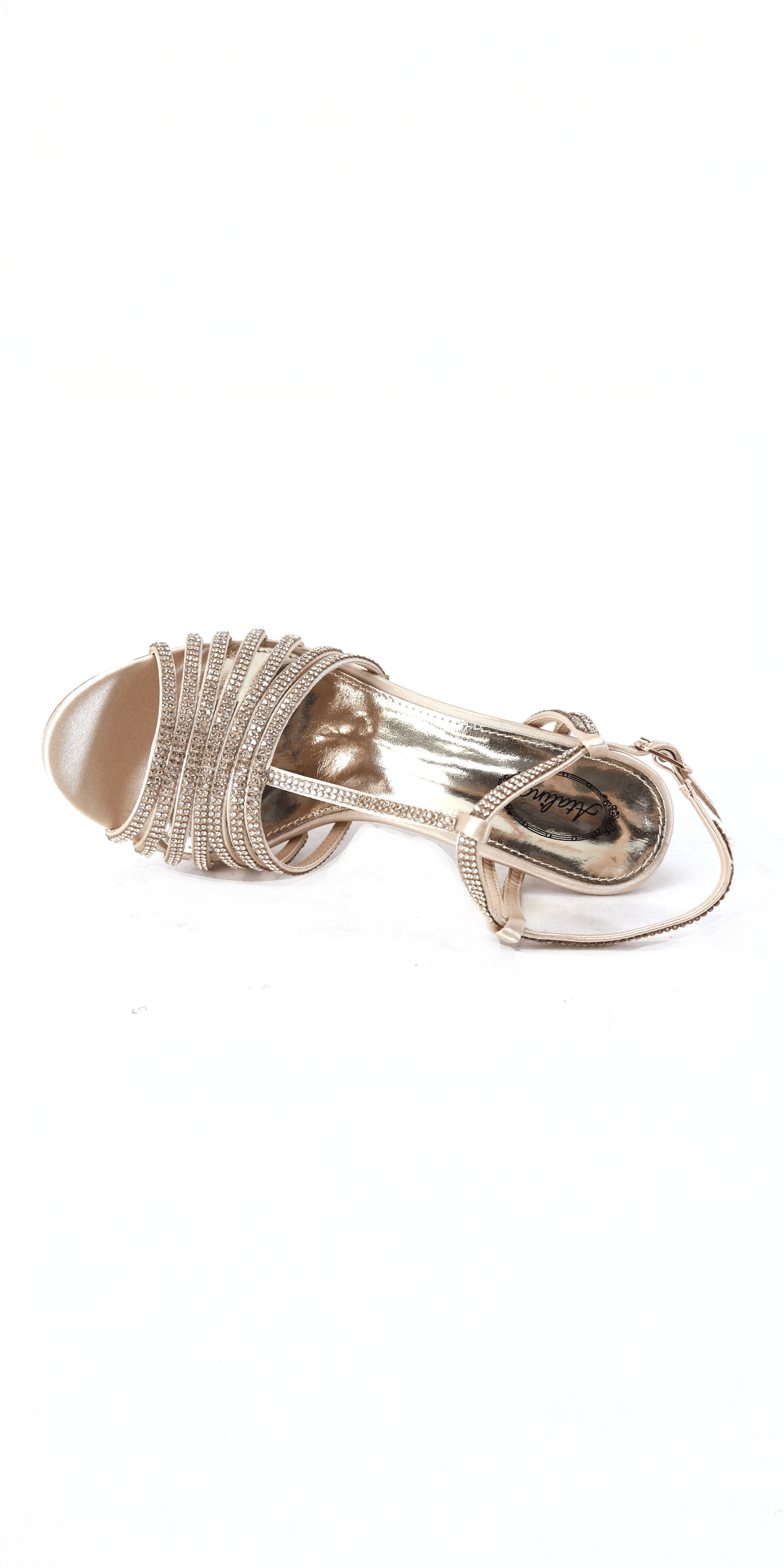 nude/size/6/Camille La Vie /Satin Rhinestone Strappy High Heel Sandal/side alt