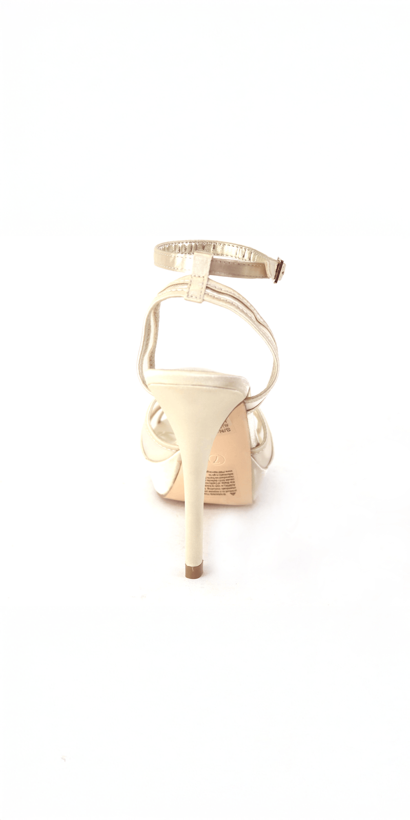 Mesh Satin Criss Cross Strap Platform Stiletto Sandal Image 5