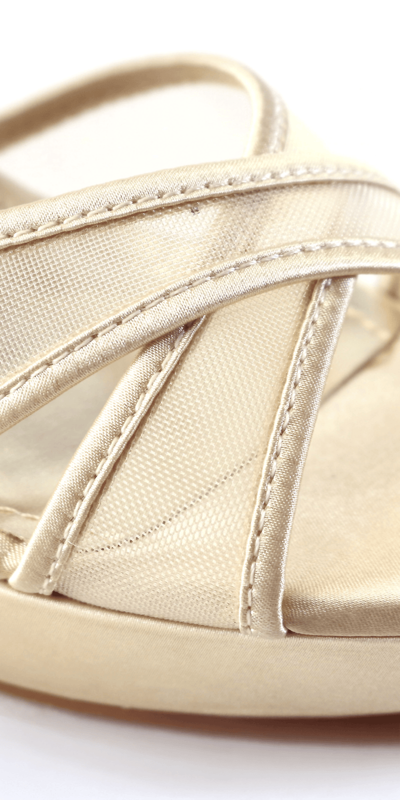 Mesh Satin Criss Cross Strap Platform Stiletto Sandal Image 4