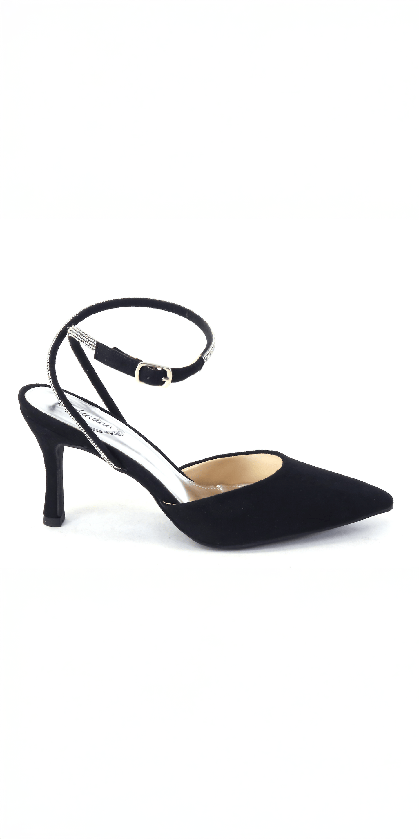 Camille La Vie Satin Rhinestone Double Strap Slingback Sandal