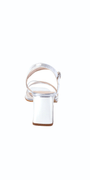 Triple Strap Lucite Rhinestone Low Heel Sandal Image 4