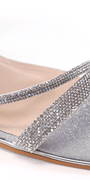 Mirror Heel Glitter Strappy Rhinestone Sandal Image 3