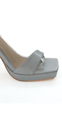 Satin Block Heel Platform Ankle Strap Sandal Image 3