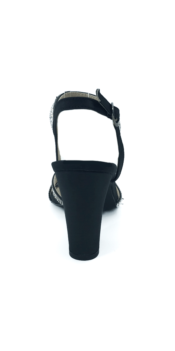 Strappy Rhinestone Block Heel Sandal Image 2