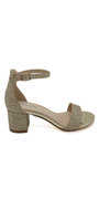 Low Heel Glitter  Ankle Strap Sandal Image 1