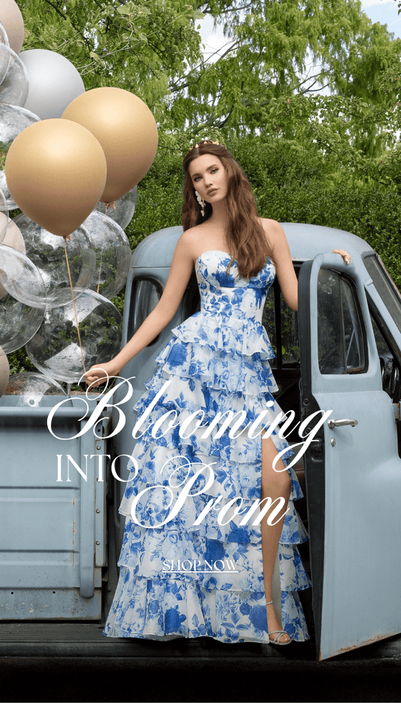 floral prom dress collection Camille La Vie