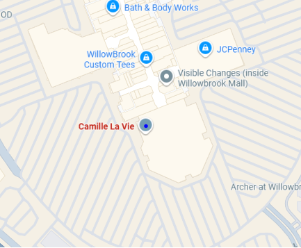 Shop dresses for Prom, Homecoming, Evening and more at Camille La Vie in Houston Map
