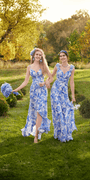 Ruffle High-Low Chiffon Floral Print Dress Image 5