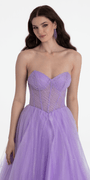 Sheer Corset Sweetheart Tulle Ballgown Image 3