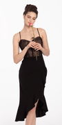 Sweetheart Corset Asymmetrical Ruffle Hem Dress Image 3