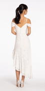 Chiffon Off the Shoulder Drape Asymmetrical Dress Image 4