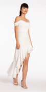 Chiffon Off the Shoulder Drape Asymmetrical Dress Image 3