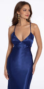 Satin Slip Tie Back Dress Image 6