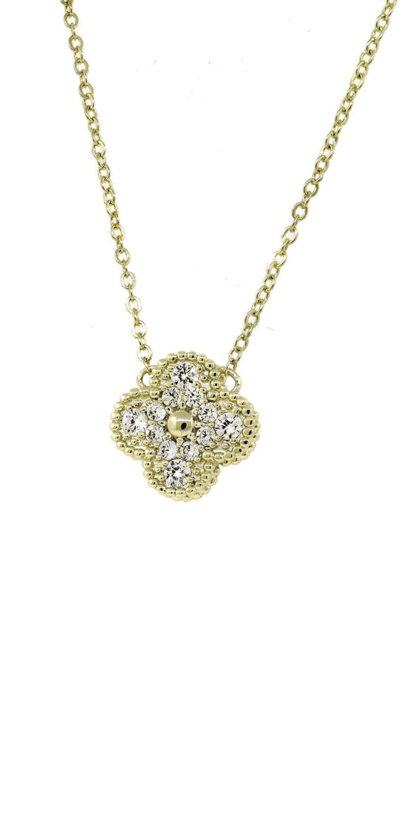 Clover Rhinestone Necklace Image 1