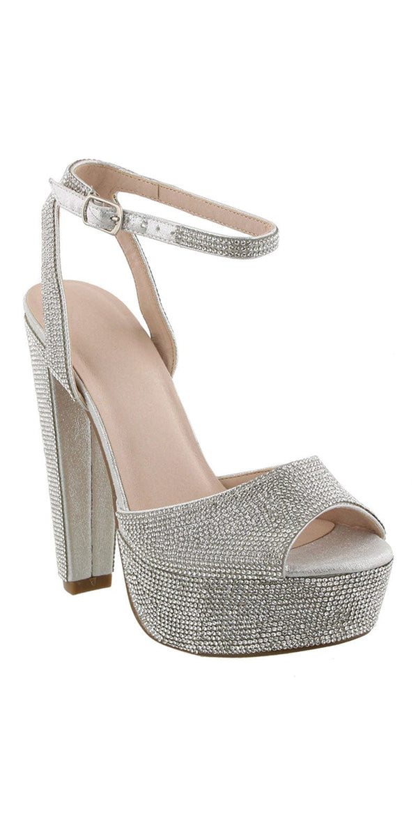 Buy Eridani Woven Silver Naya Heels Online