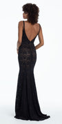 Two Tone Sequin Scallop Trumpet Dress Image 2