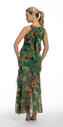 Cleo Neck Floral Chiffon Dress with Ruffles Image 2