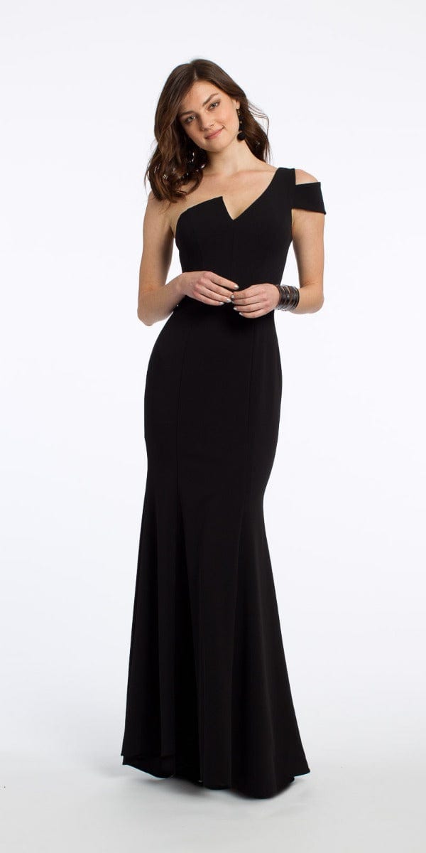 One Shoulder Crepe Dress Image 4