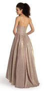 Two Tone Shimmer Slip Ballgown Image 2