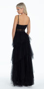 Sheer Mesh Corset Tiered A Line Dress Image 8