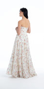 Sequin Floral Corset A Line Dress Image 4