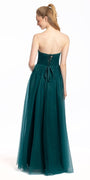 Lace Up Back  Tulle A Line Dress Image 2