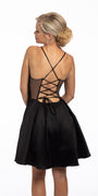 Taffeta Lace Corset Fit and Flare Dress Image 2