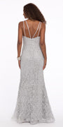 Strappy Back Lace Dress with Horse Hair Hem Image 2