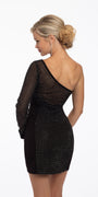 Jersey One Shoulder Dress with Grommets Image 3