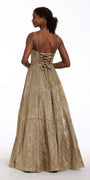 Shimmer Corset Tie Ballgown with Heat Set Beads Image 4