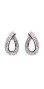 Channel Set Oval Ribbon Earrings Image 1