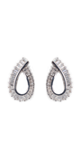Channel Set Oval Ribbon Earrings Image 1