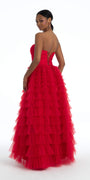 Pleated Tulle Ballgown with Peek-A-Boo Bodice Image 4