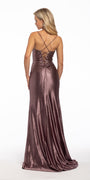 Heatset Stone Hip Pleated Jersey Dress with Side Slit Image 2