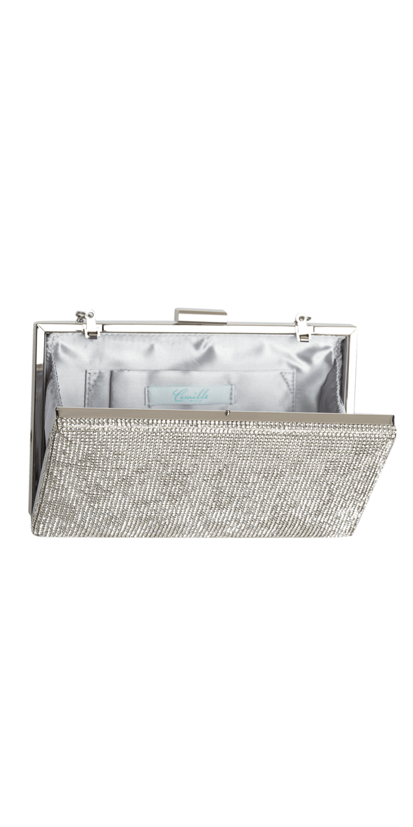 Rhinestone Handbag with Metal Top Closure Image 3