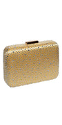 Scatter Rhinestone Satin Box Handbag Image 2