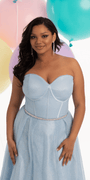Glitter Corset Ballgown with Crystal Waistband Image 1