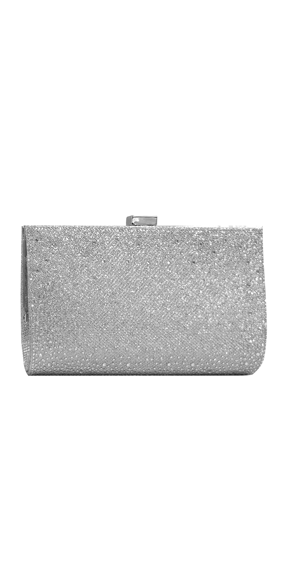 Camille La Vie Beaded Glitter Metal Frame Handbag OS / silver