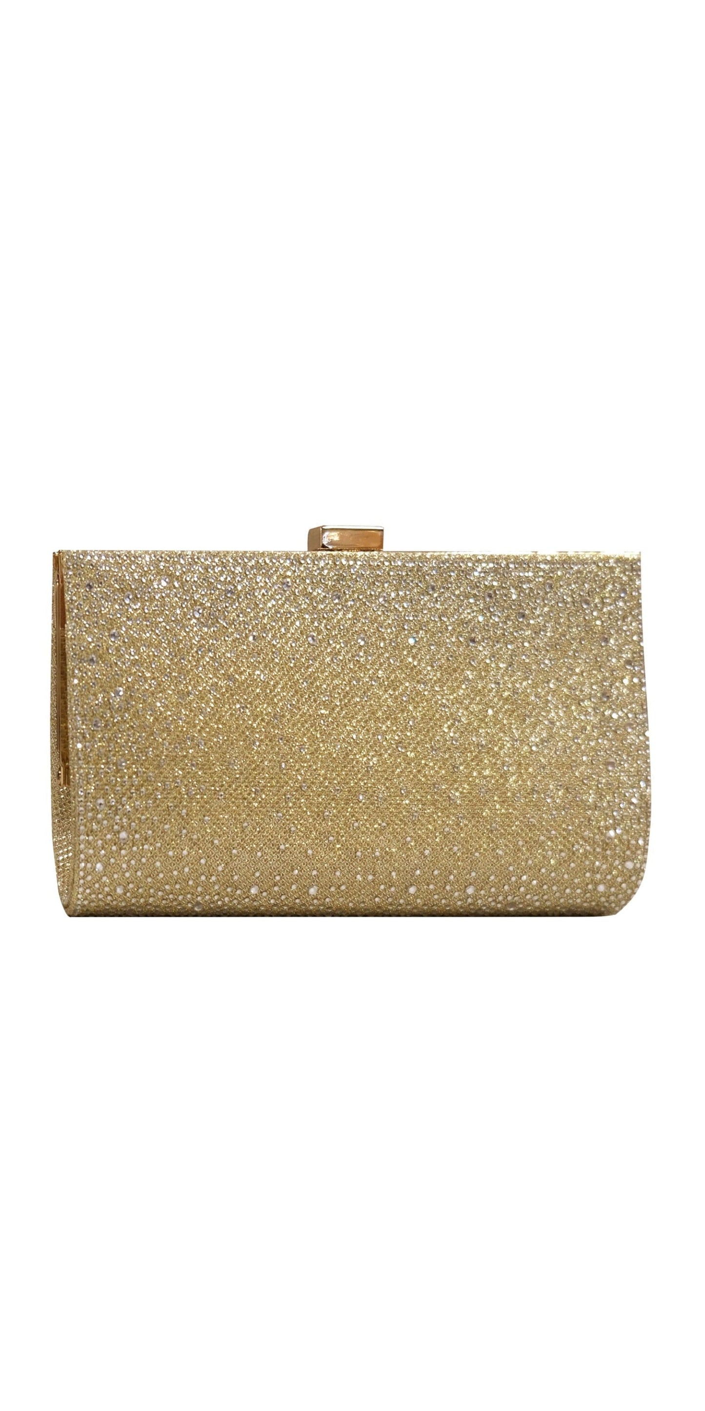 Camille La Vie Beaded Glitter Metal Frame Handbag OS / gold