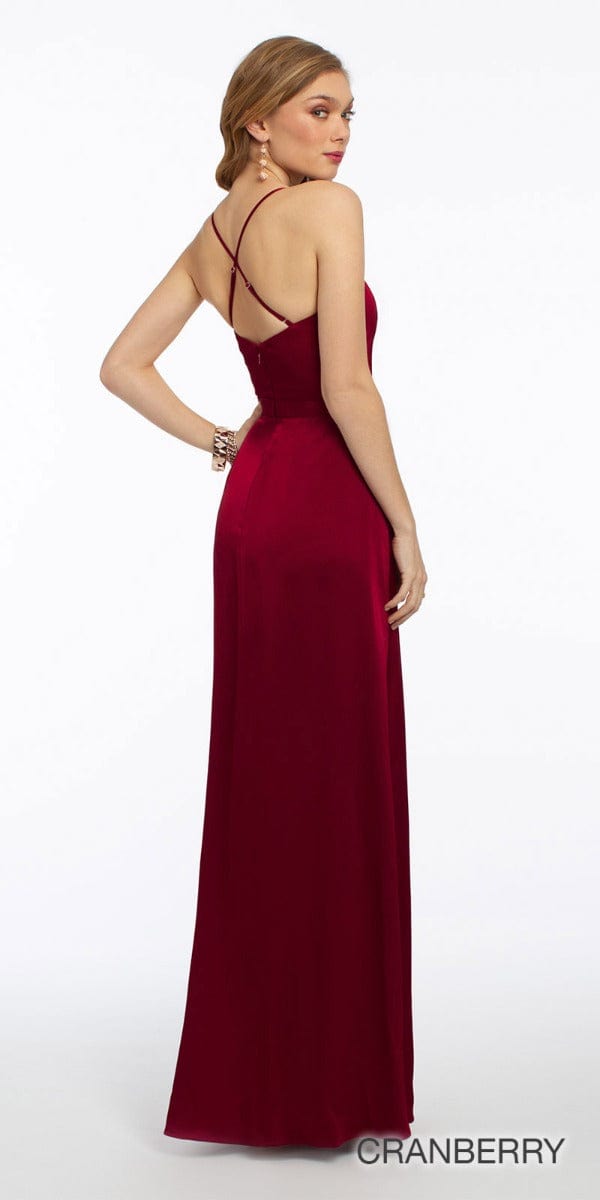 Plunge Crepe X-Back Dress from Camille La Vie and Group USA
