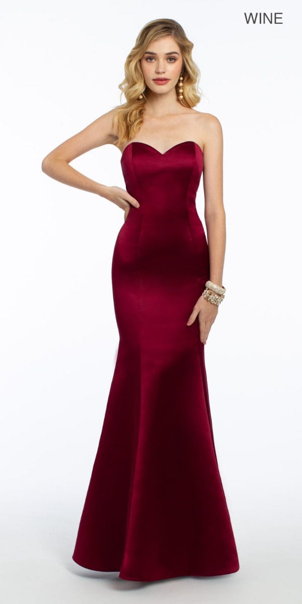 Satin Strapless Mermaid Dress - Missy Image 2