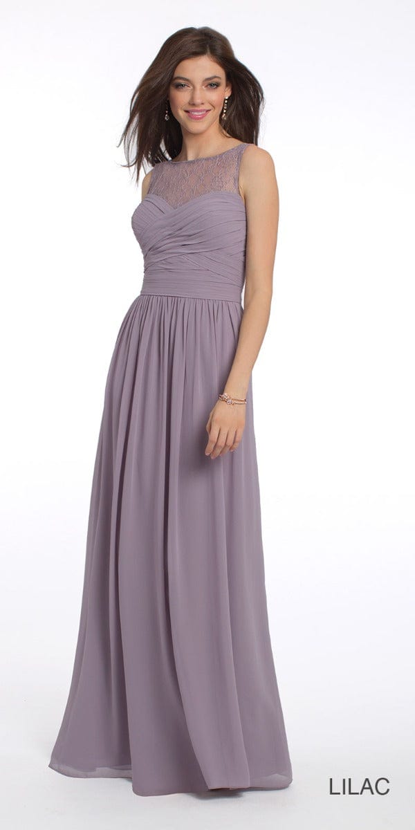 Camille La Vie Lace Illusion Neckline Dress - Plus plus / 20 / lilac