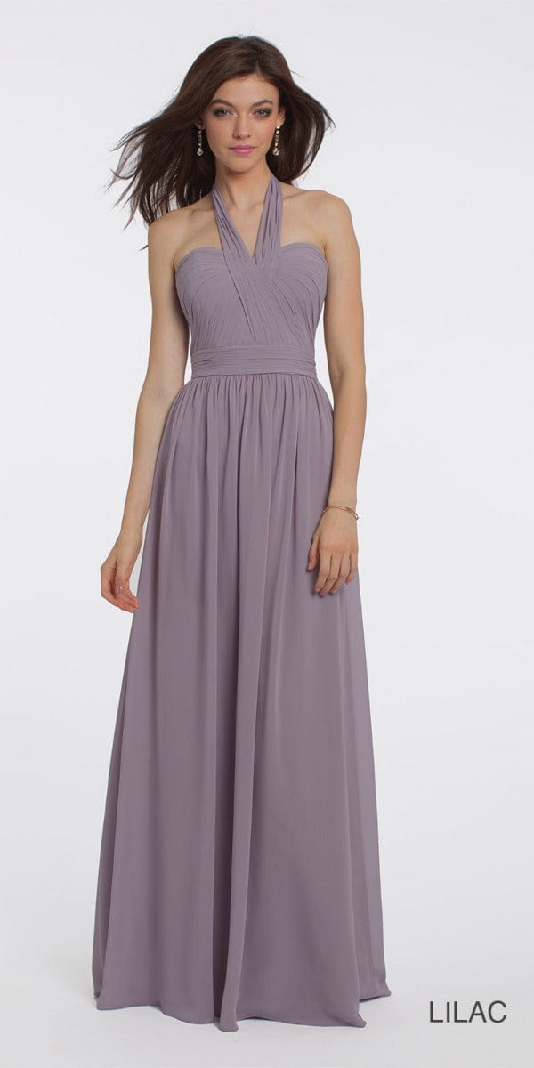 Camille La Vie Tie Neck Halter Dress - Plus plus / 14 / lilac