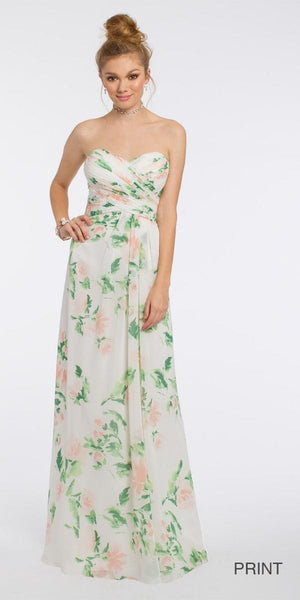 Print Criss Cross Bodice Dress Image 1