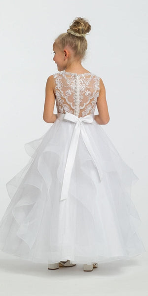 Lace Illusion Horse Hair Tulle Dress Image 3