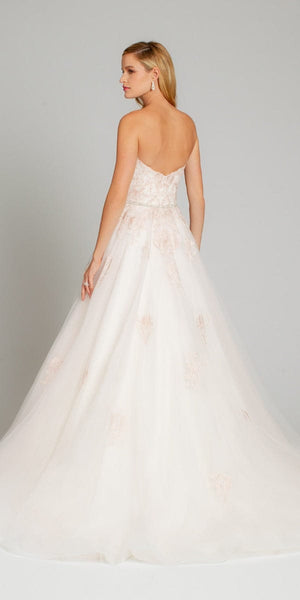 Metallic Embroidered Sweetheart Tulle Dress Image 2