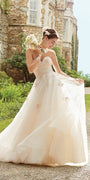 Metallic Embroidered Sweetheart Tulle Dress Image 1