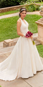 Plunging Halter Ball Gown Wedding Dress Image 1